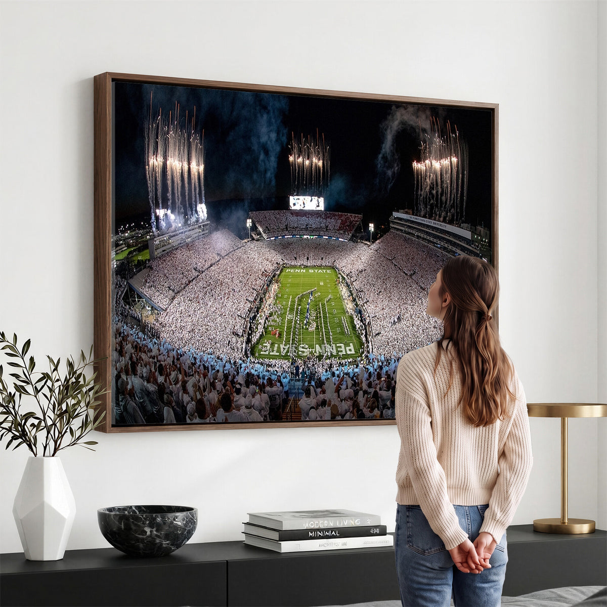 11391-MGV-CV-36X24 - Penn State Football Wall Art Canvas Print