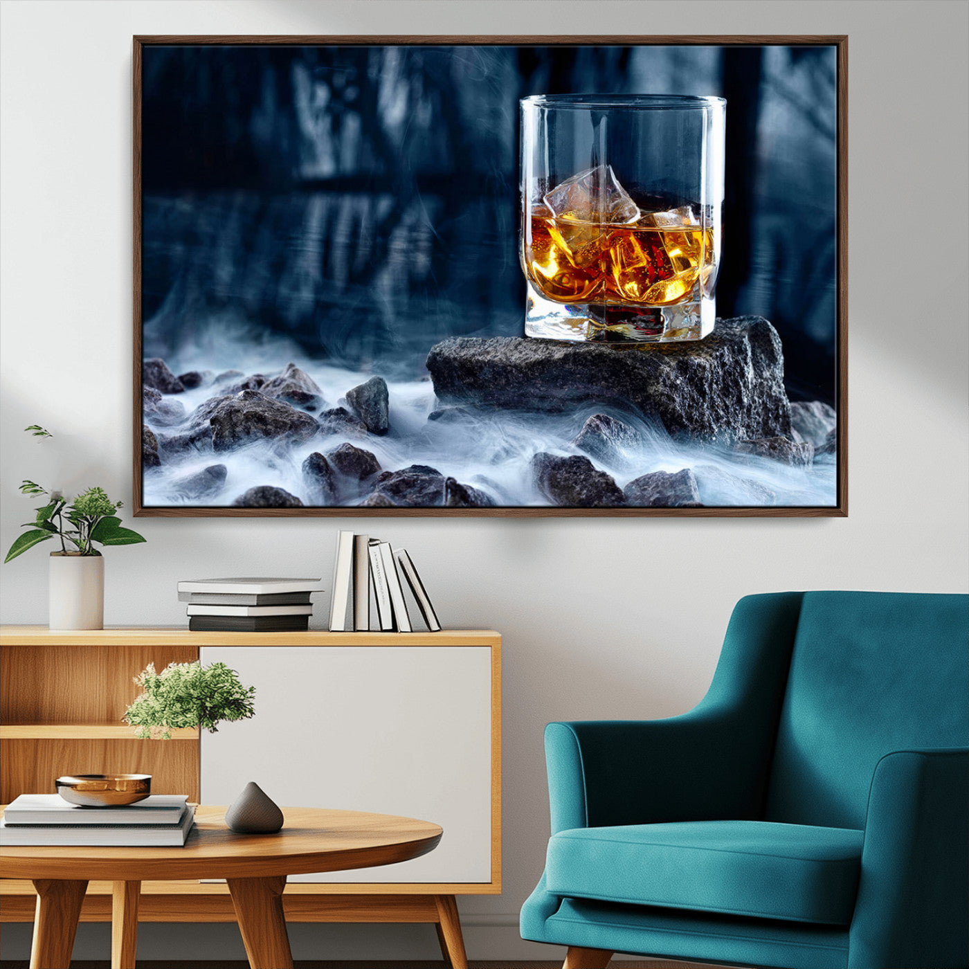 MGV-FC-36X24 - Whiskey Ice Wall Art Canvas Print