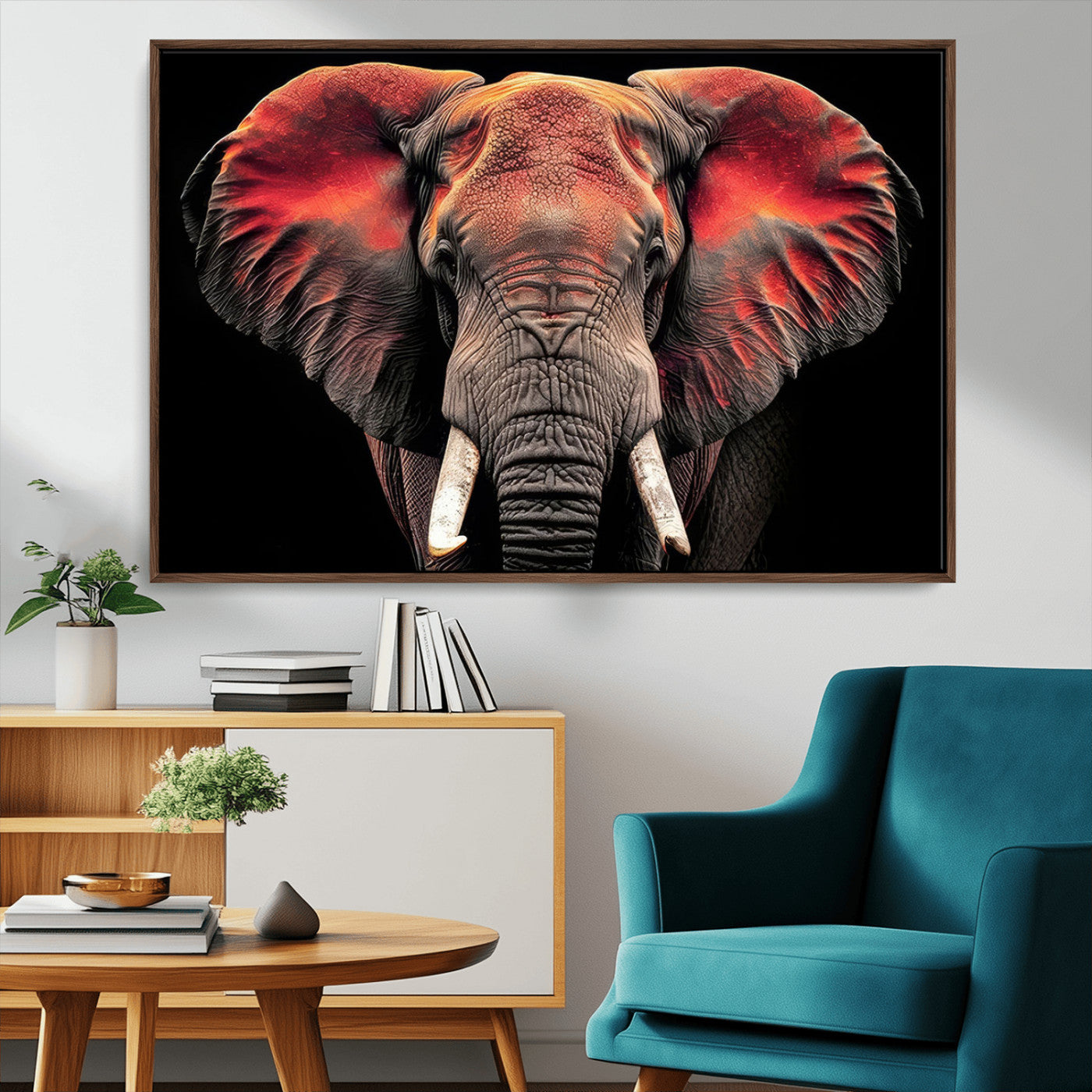 -Elephant Wall Art Canvas Print