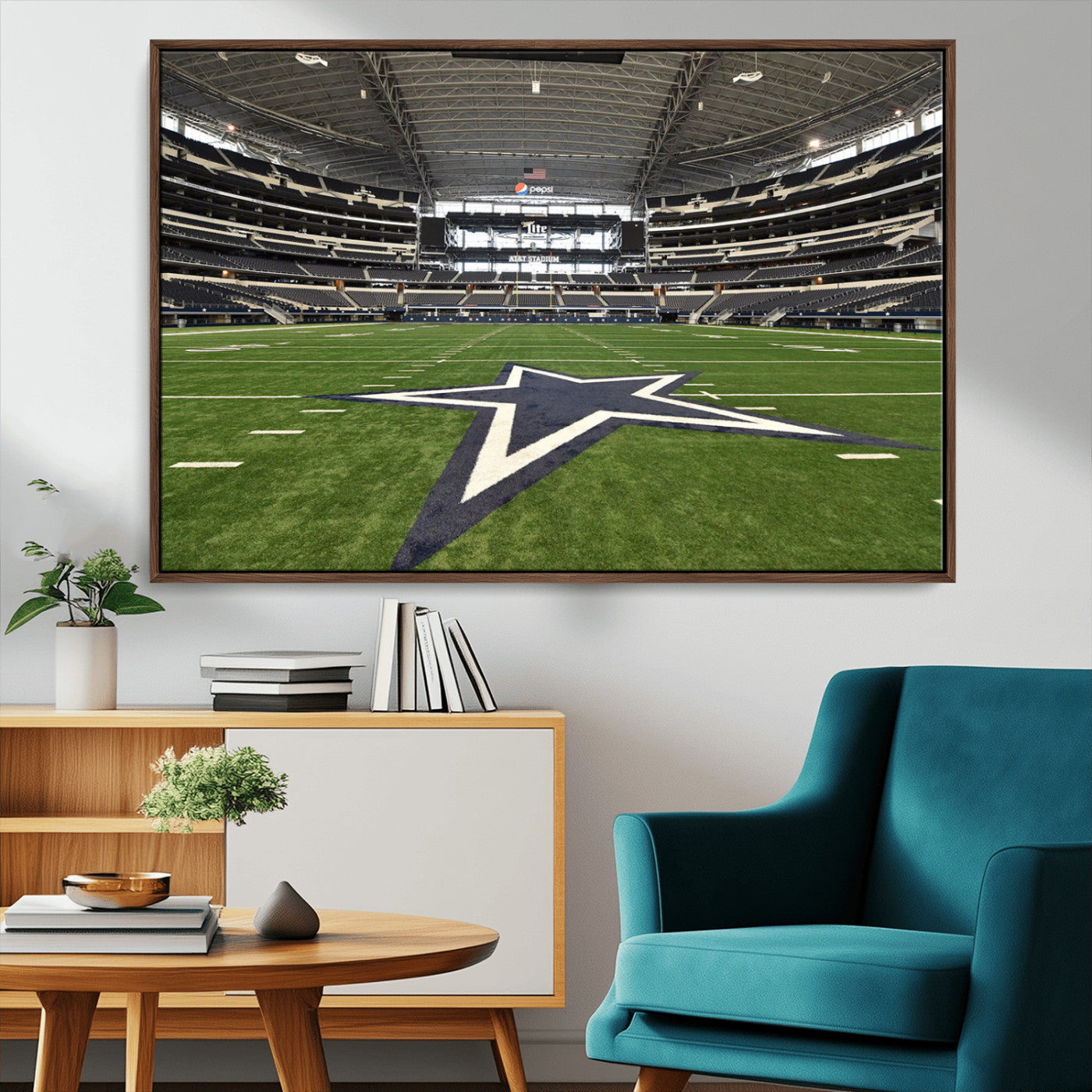 MGV-FC-36X24 - Dallas Cowboys Football Team Print - Arlington AT&T Stadium Wall Art Canvas Print