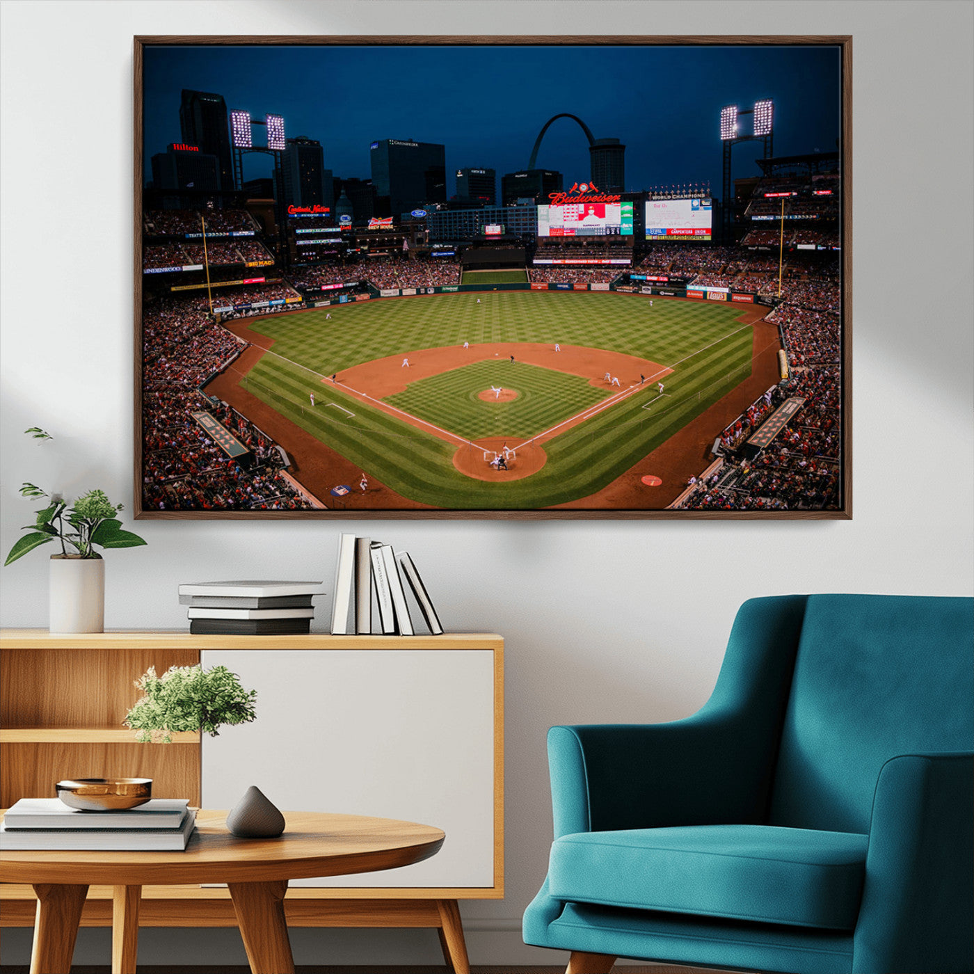MGV-FC-36X24 - St. Louis Cardinals Baseball Team Print - Busch Stadium Wall Art Canvas Print