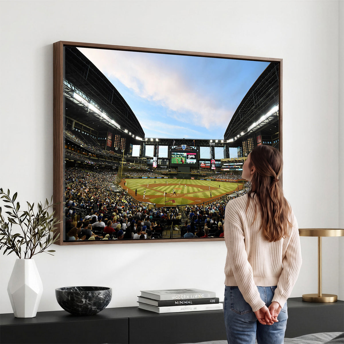 92672-MGV-CV-36X24 - Arizona Diamondbacks Team Print - Phoenix Chase Field