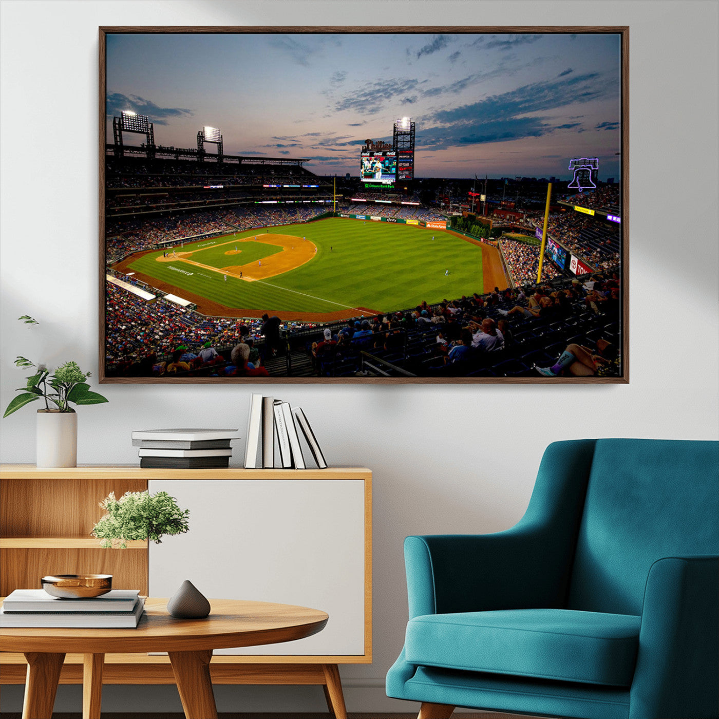 MGV-FC-36X24 - Philadelphia Phillies Baseball Team Print - Citizens Bank Park Stadium Wall Art Canvas Print