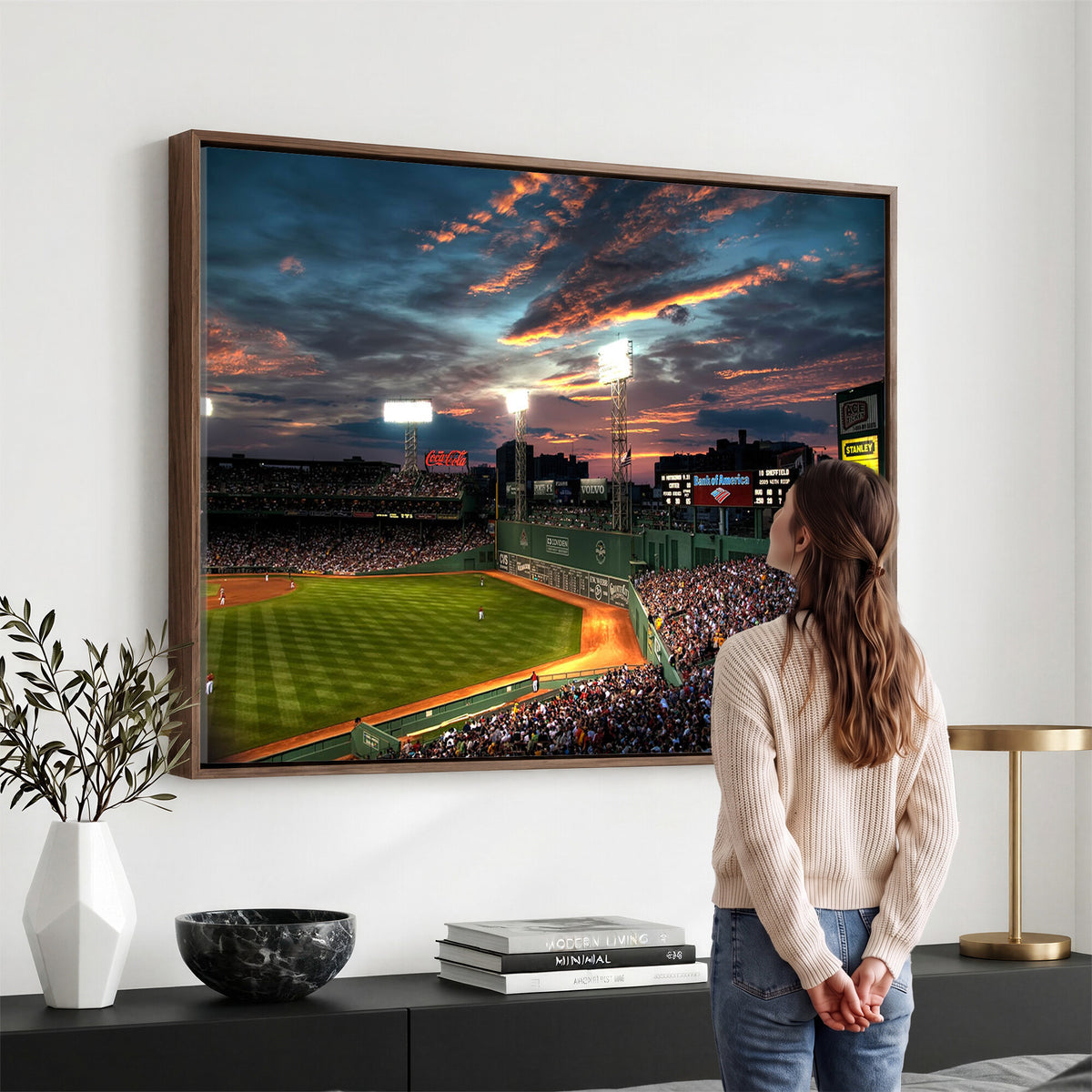 66781-MGV-CV-36X24 - Fenway Park Boston Massachusetts Stadium Wall Art Canvas Print