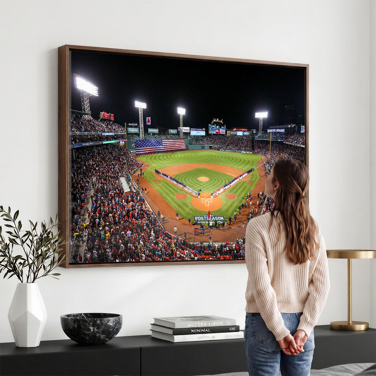 47365-MGV-CV-36X24 - Fenway Park Wall Art Canvas Print | Large Baseball Stadium Canvas for Boston Red Sox Fans