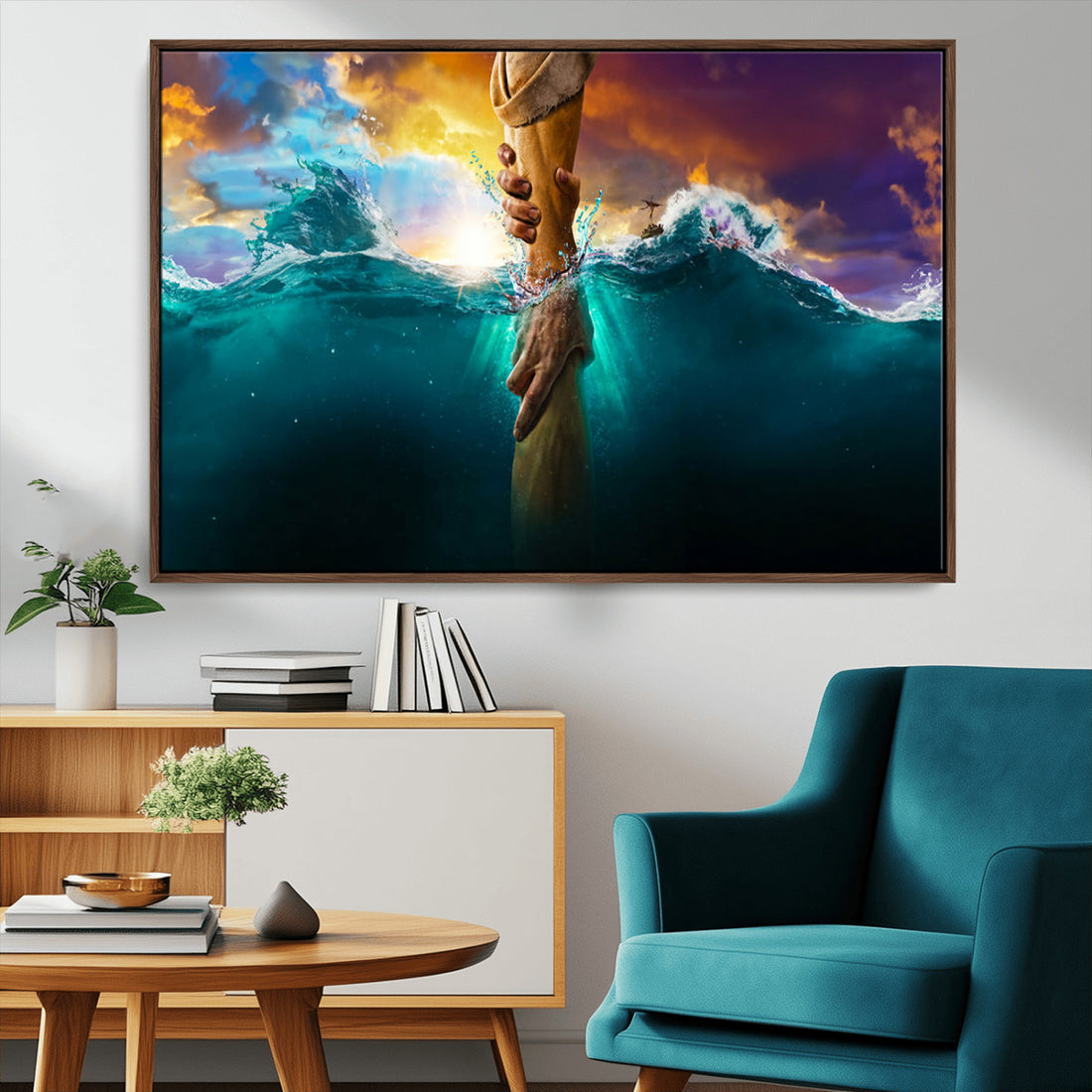 God Hand Wall Art Canvas Print