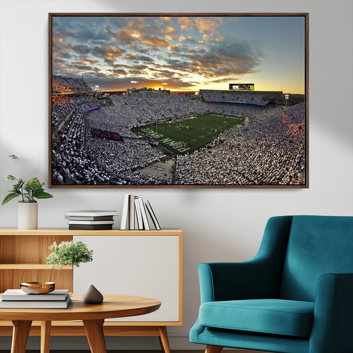 MGV-FC-36X24 - Beaver Stadium Wall Art - Penn State Stadium Wall Art | Penn Nittany Lions Football Match for Sport Room Decor