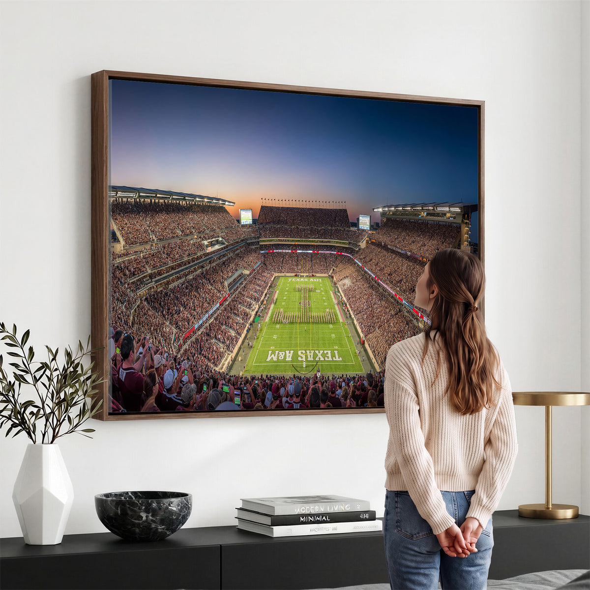 17421-MGV-CV-36X24 - Kyle Field Wall Art Print | Large Texas A&M Aggies Football Canvas Print for Sports Enthusiasts |