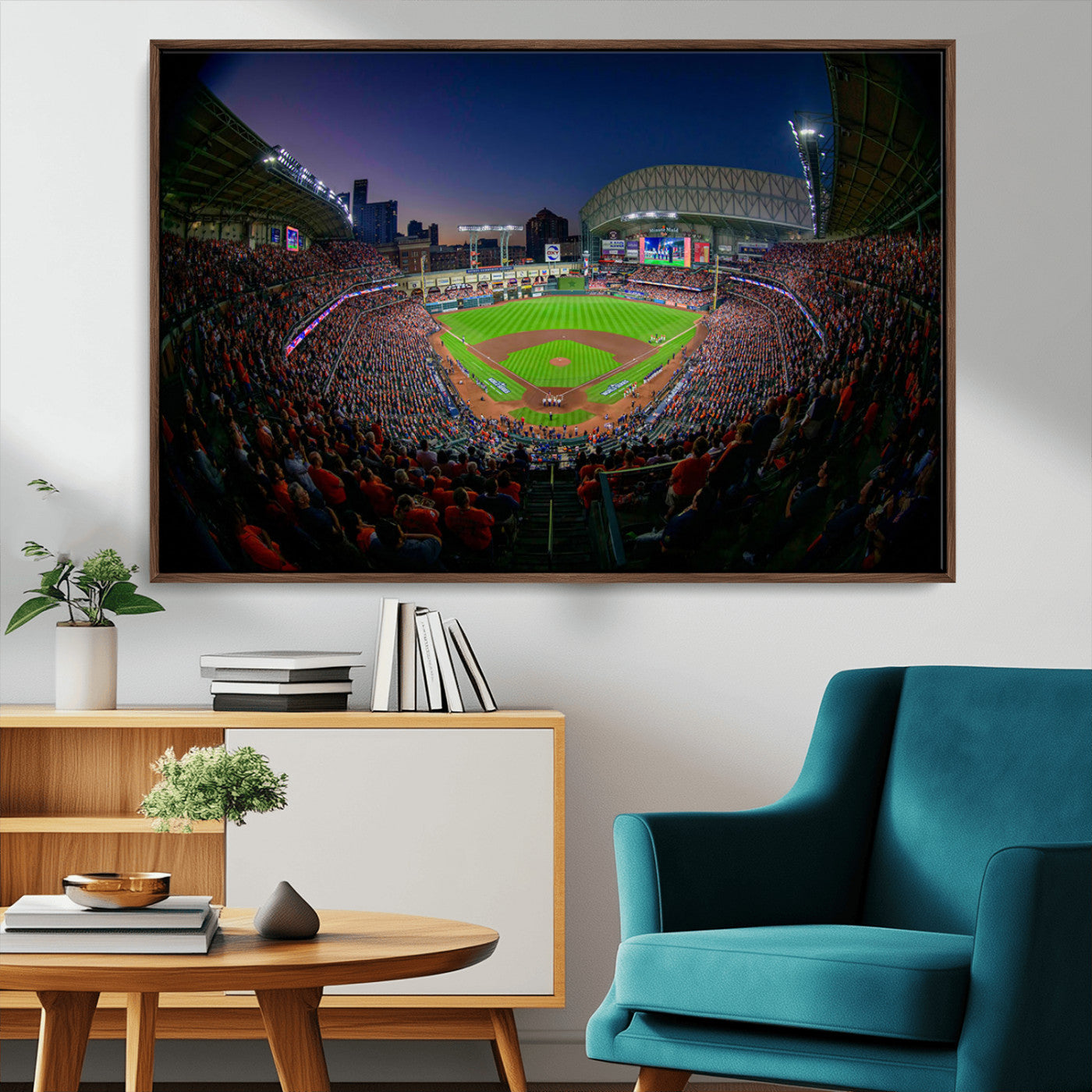 MGV-FC-36X24 - Houston Astros Baseball Team Print - Houston Minute Maid Park Stadium Wall Art Canvas Print