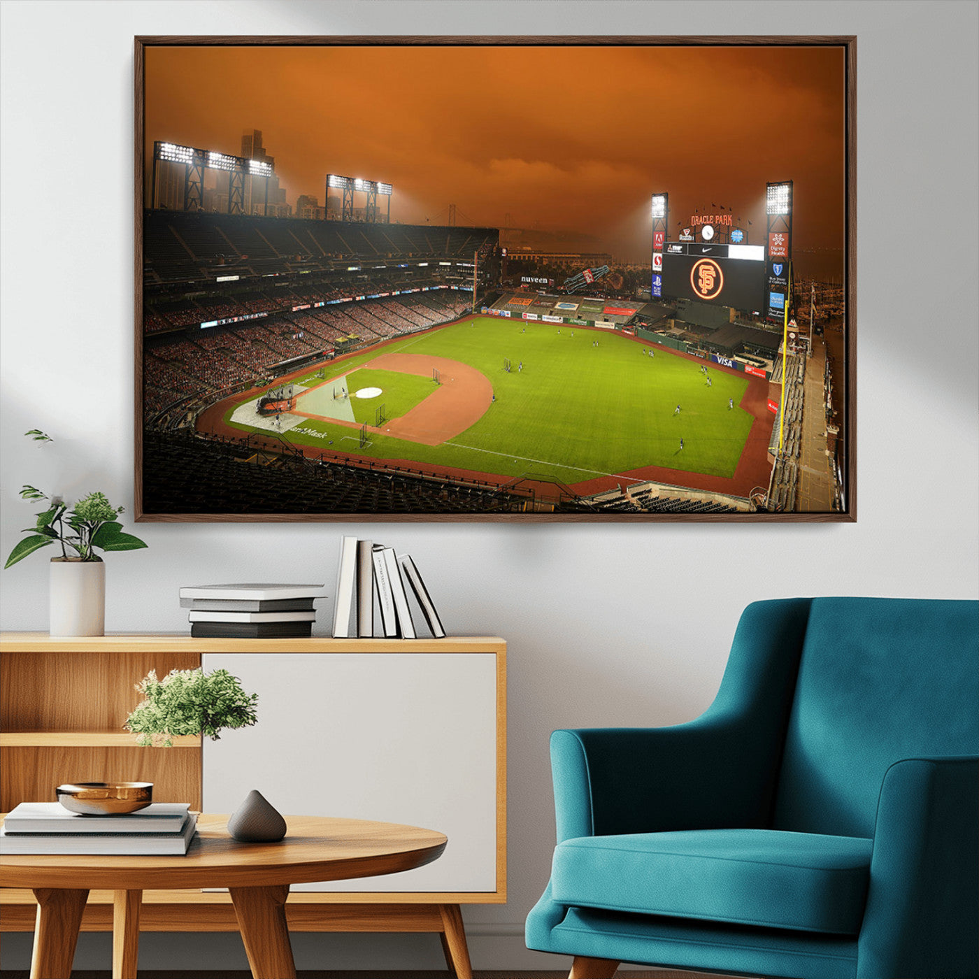 MGV-FC-36X24 - San Francisco Giants Baseball Team Print - Oracle Park Stadium Wall Art Canvas Print