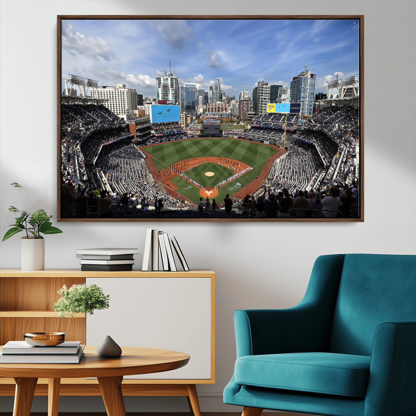 MGV-FC-36X24 - San Diego Padres Baseball Team Print - Petco Park Stadium Wall Art Canvas Print