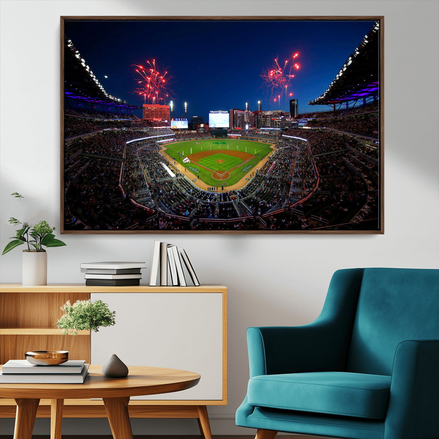 MGV-FC-36X24 - Truist Park Atlanta Braves Baseball Stadium Wall Art Print | Large 3-Panel Canvas Print for Sports