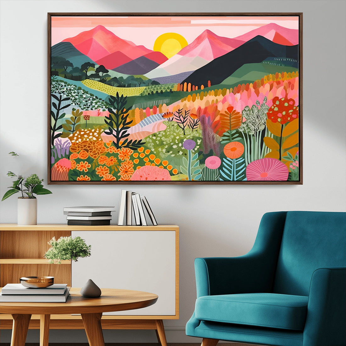 Yayoi Kusama 1986 Wall Art Print | Yayoi Kusama Wabi Sabi Japanese Abstract Landscape Canvas