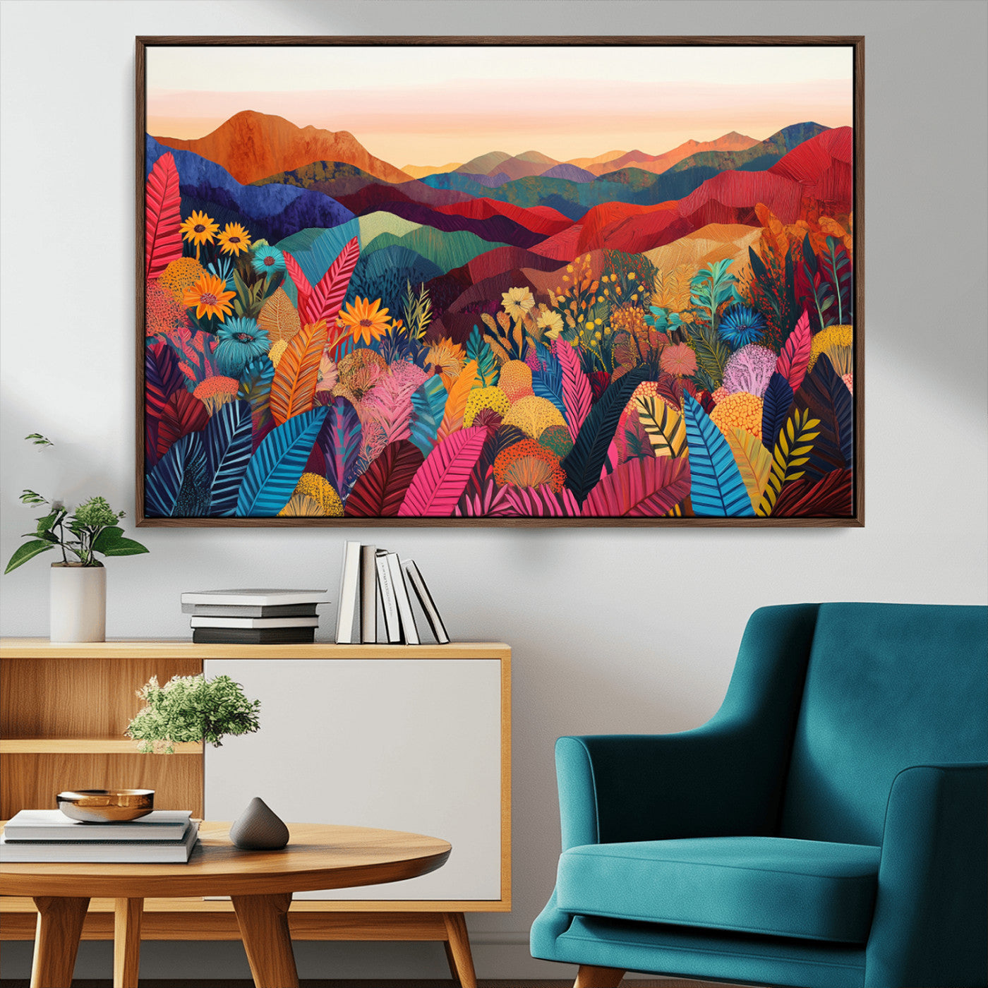 MGV-FC-36X24 - YAYOI KUSAMA Abstract Print - Landscape Canvas Wall Art Print - Vibrant Modern Decor for Living