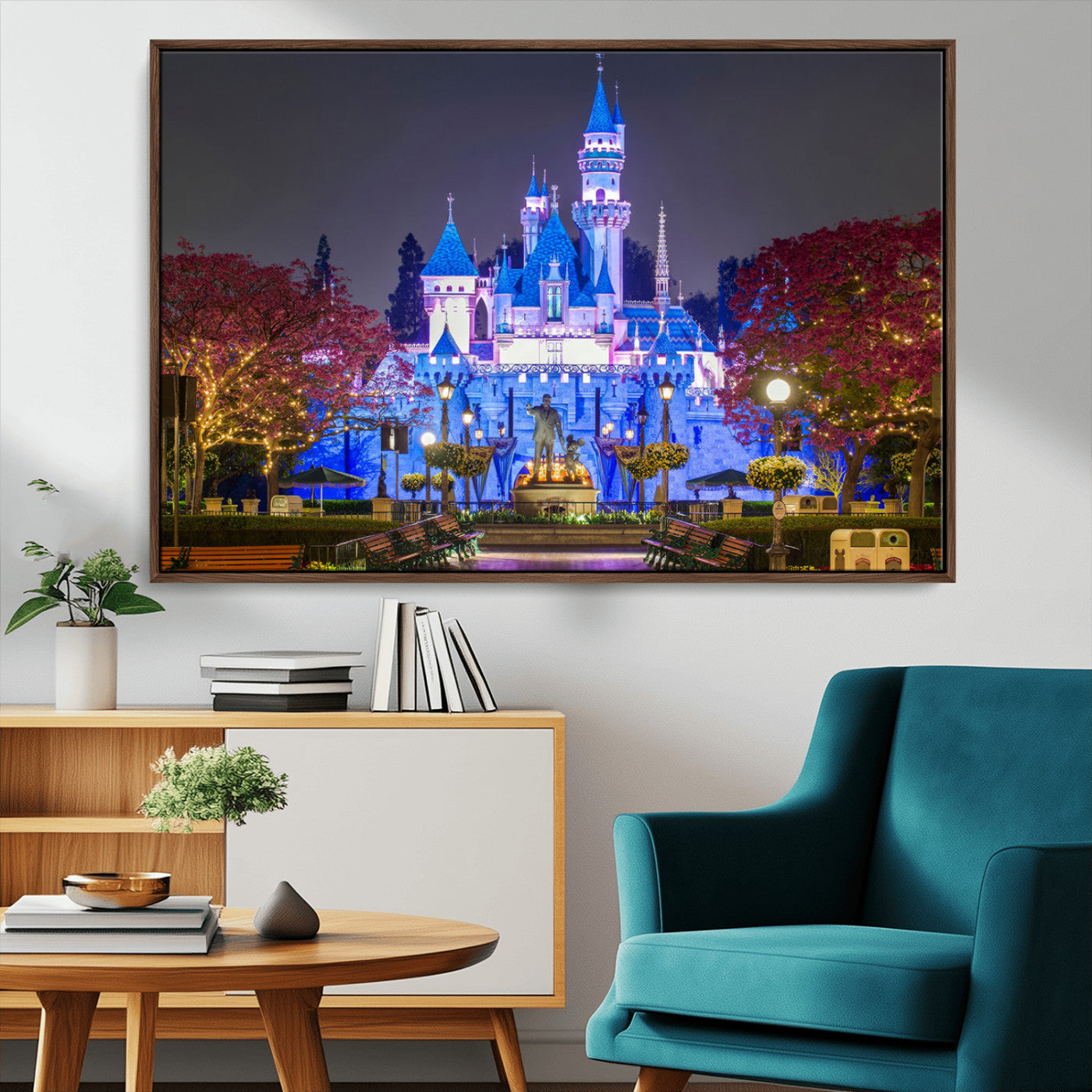 66710-MGV-CV-36X24-Large Disney Castle Wall Art Canvas Print - Magic Kingdom Kids Room Decoration Disney World