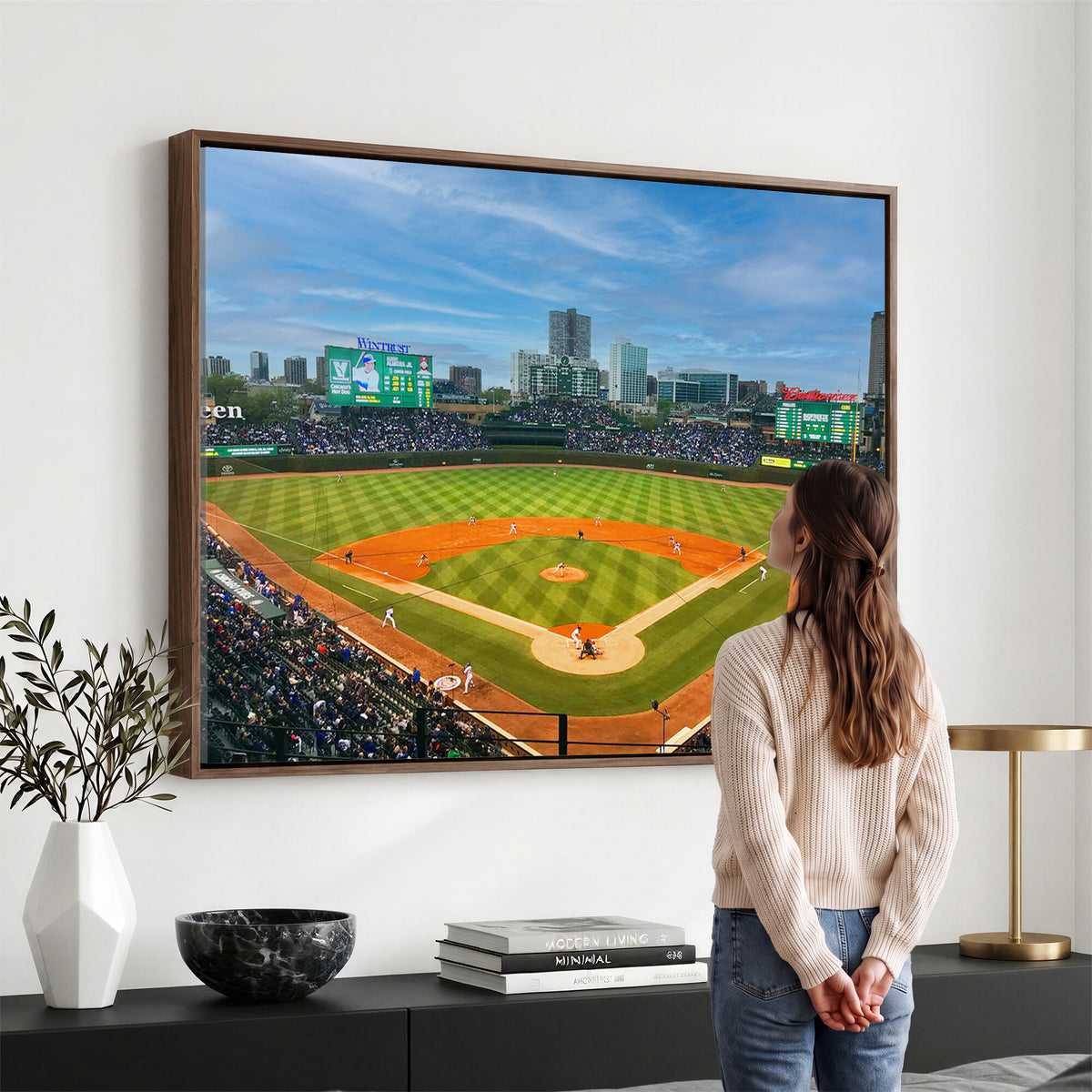 86839-MGV-CV-36X24 - Wrigley Field Chicago Cubs Panoramic Canvas Print