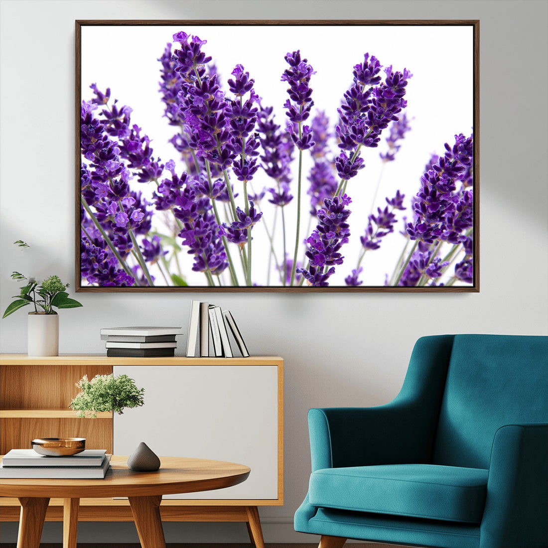 Lavender Flower Wall Art Canvas Print