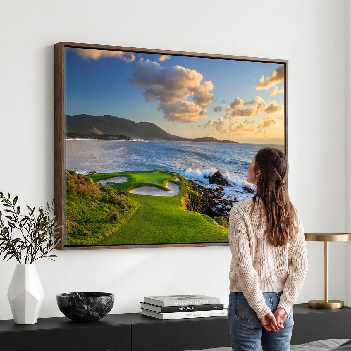 50107048-MGV-CV-36X24 - Pebble Beach Golf Links Wall Art Canvas Print