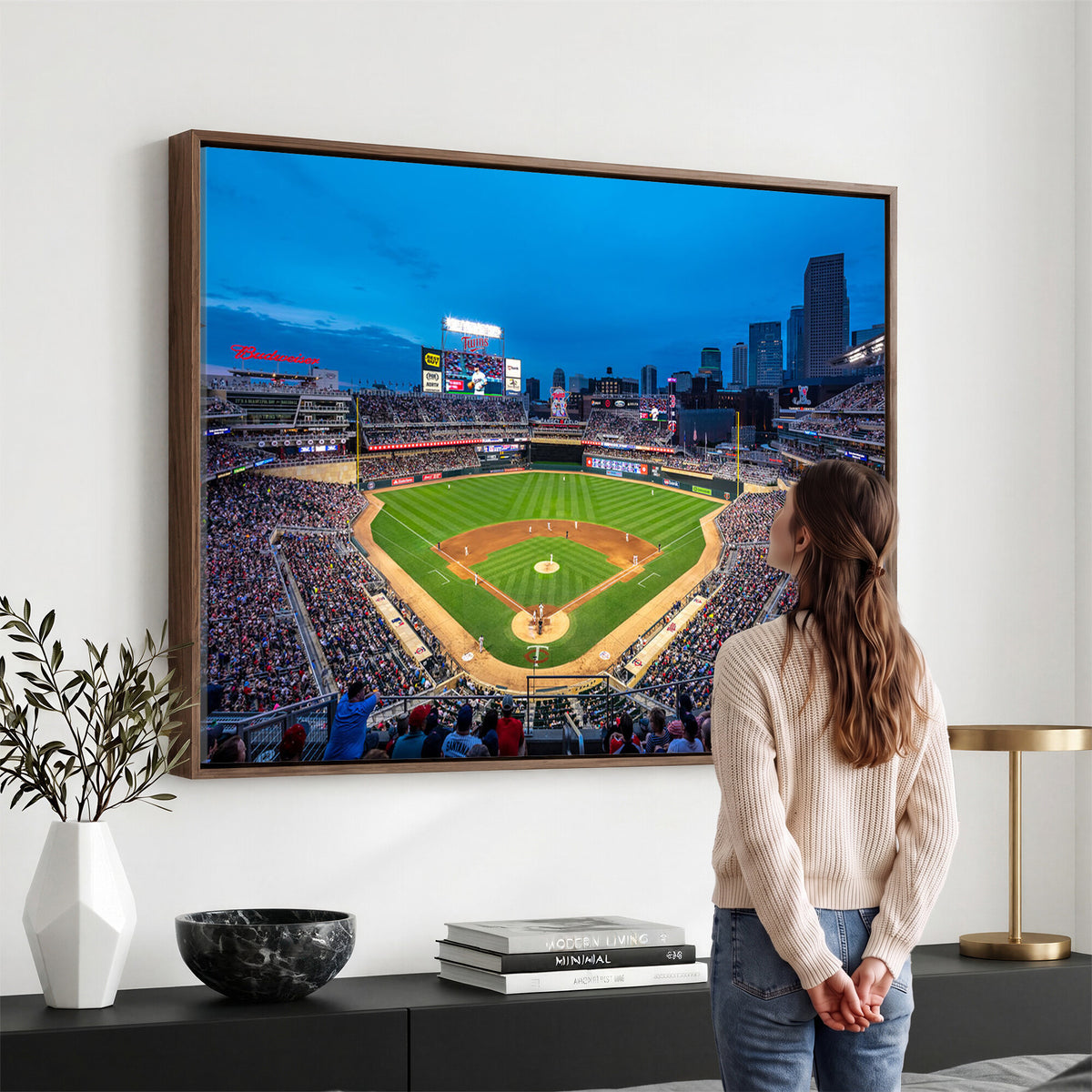 77273035-MGV-CV-36X24 - Target Field Stadium Wall Art Canvas Print, Minnesota Twins
