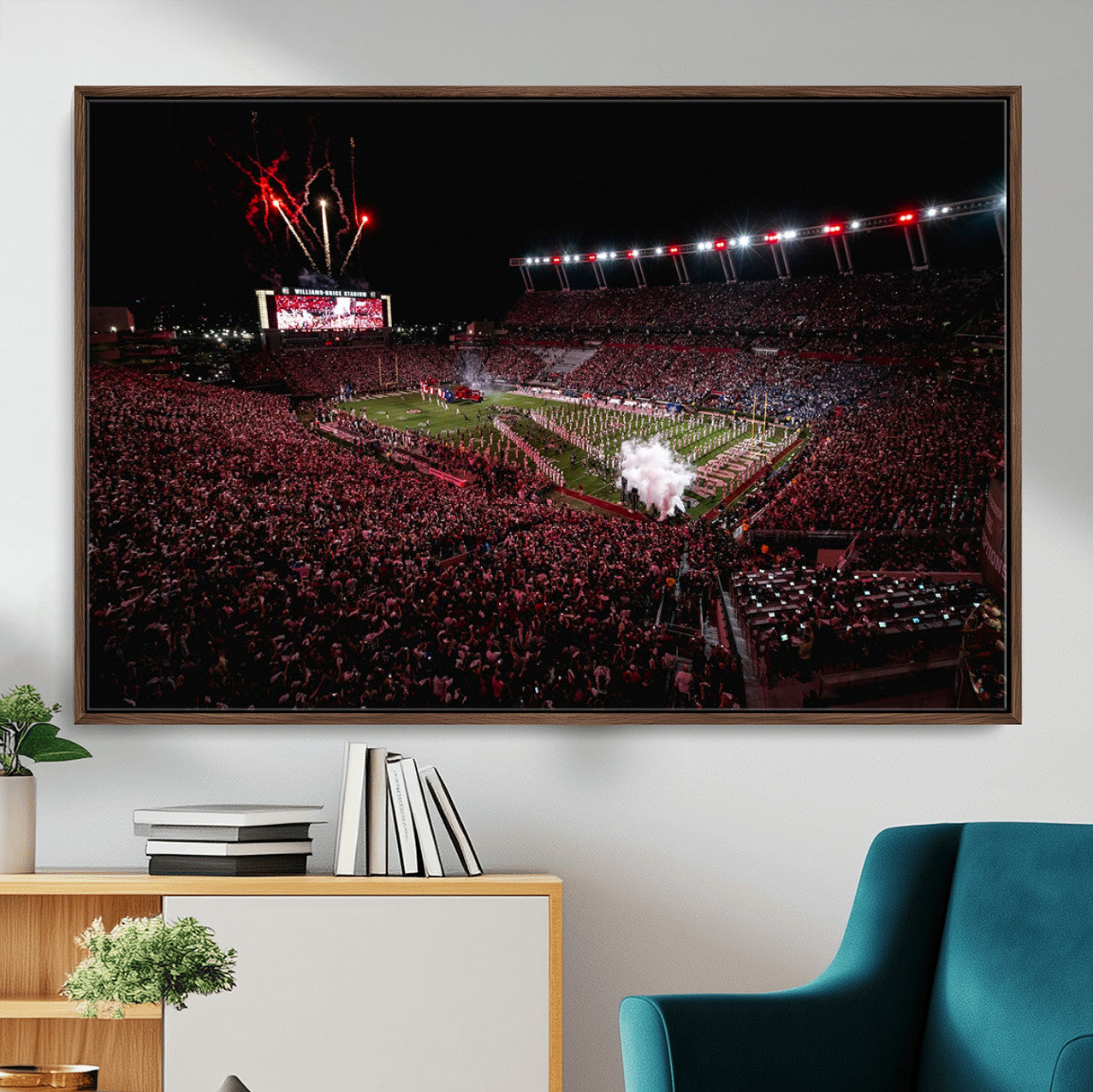 60690191-MGV-FC-36X24 - William Brice Stadium Wall Art Print – Baseball Game Room Artwork Print for Basement Dorm, Home, Office