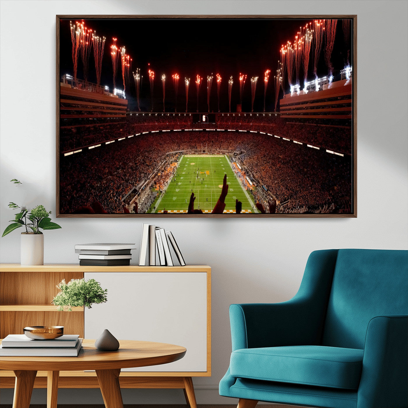 73358115-MGV-FC-36X24-Tennessee Neyland Stadium Wall Art Print, Sports Arena Canvas Wall Art, Panoramic Stadium Canvas Print, Modern Athletic Field Art Printing
