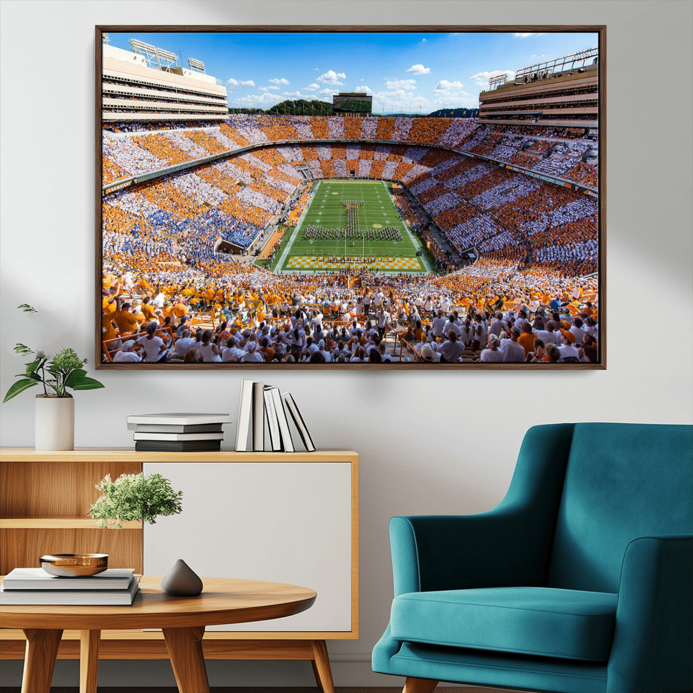 Tennessee Neyland Stadium Wall Art Print, Sports Arena Canvas Wall Art, Panoramic Stadium Canvas Print, Modern Athletic Field Art Printing