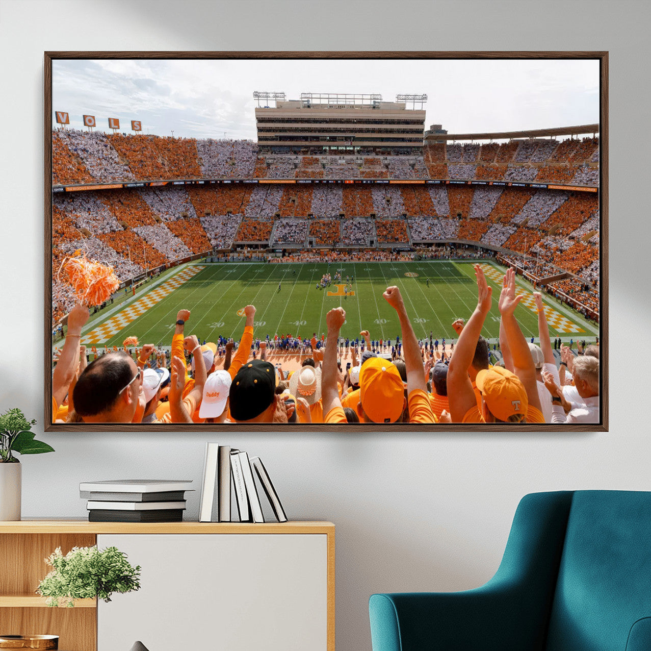 76011417-MGV-FC-36X24 - Tennessee Neyland Stadium Wall Art, Sports Arena Canvas Print, Panoramic Stadium Artwork for Home, Office