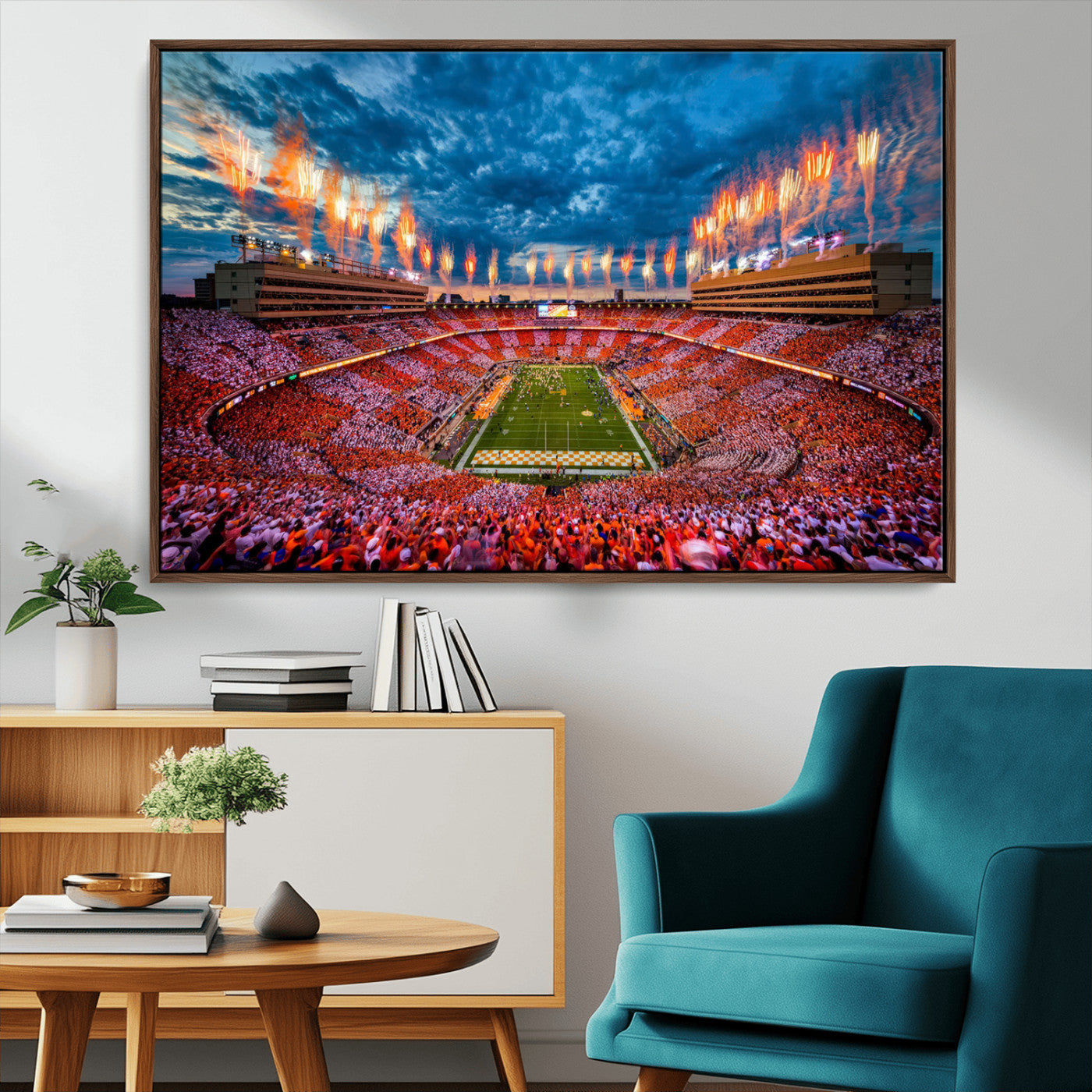 MGV-FC-36X24 - Tennessee Neyland Stadium Wall Art Print, Sports Arena Canvas Wall Art, Panoramic Stadium Canvas
