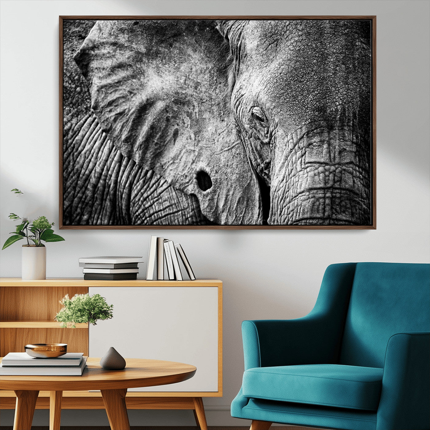 MGV-FC-36X24 - Wild Old Elephant Wall Art Canvas Print