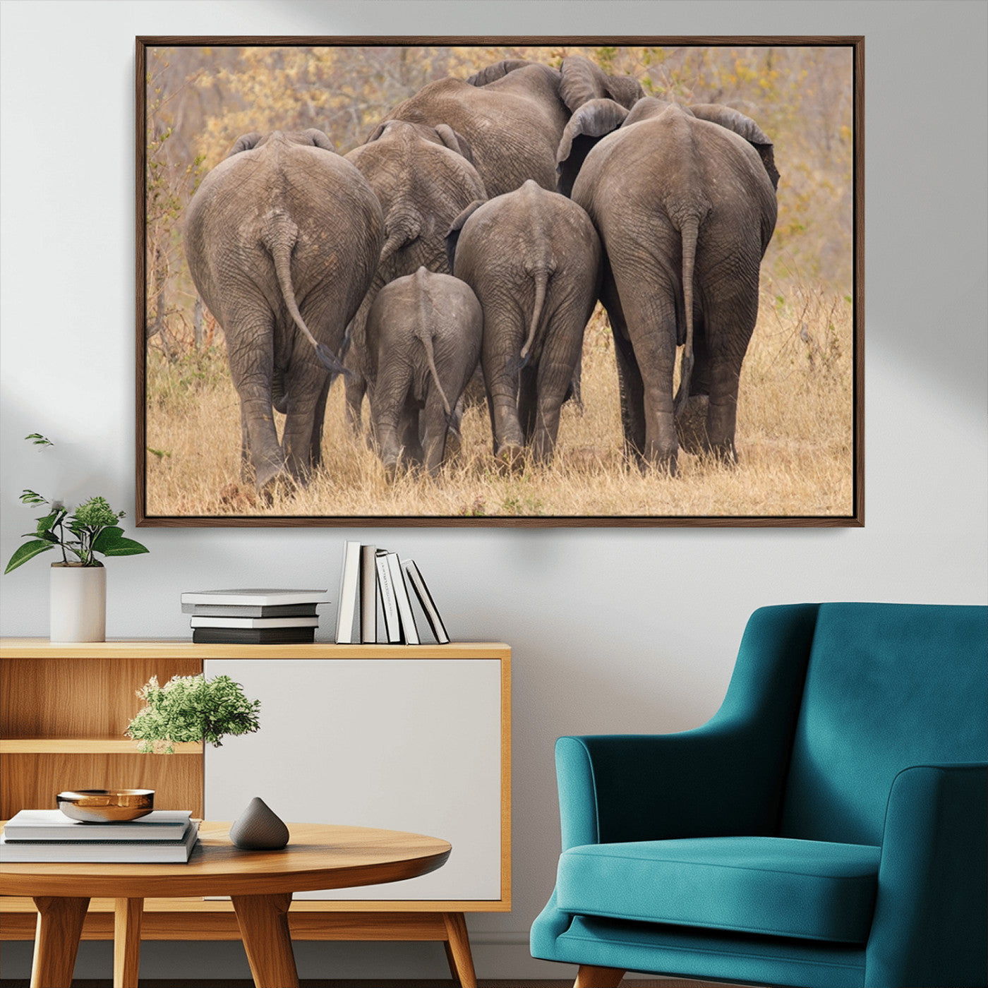 MGV-FC-36X24 - Wild Elephant Wall Art Canvas Print