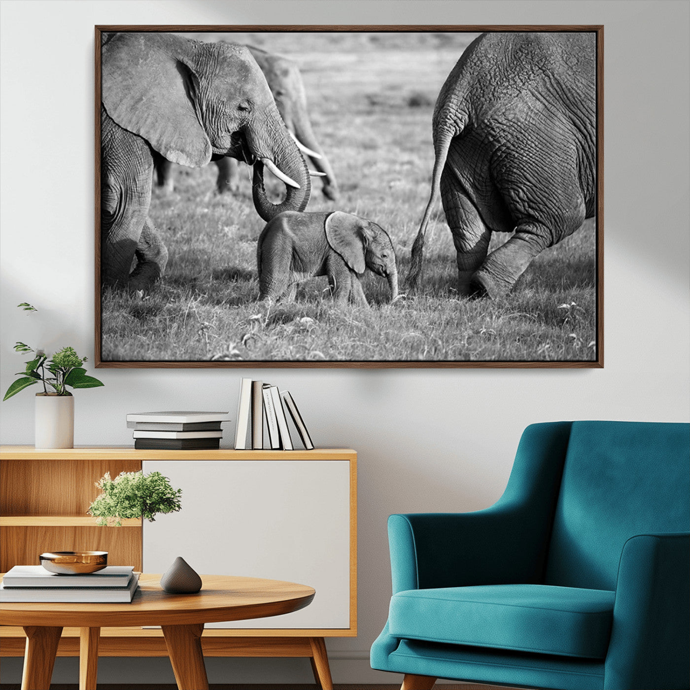 MGV-FC-36X24 - Wild Elephant Wall Art Canvas Print