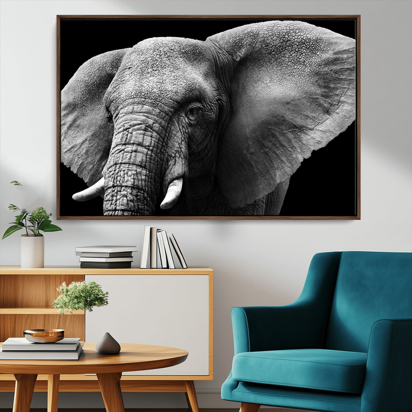 MGV-FC-36X24 - Big Elephant Close Up Wall Art Canvas Print