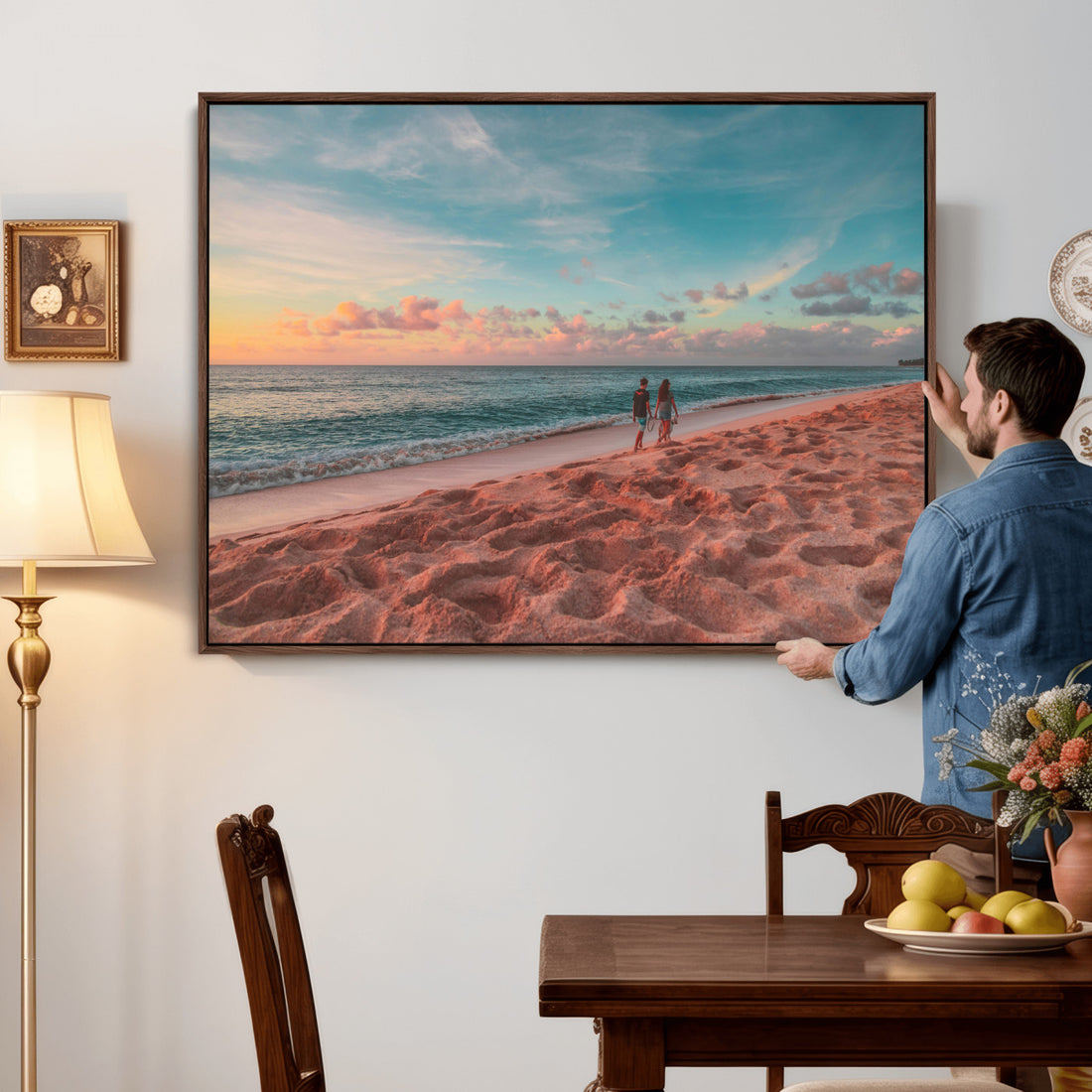 Pastel Beach Wall Art Canvas Print | Soft Coastal Photography