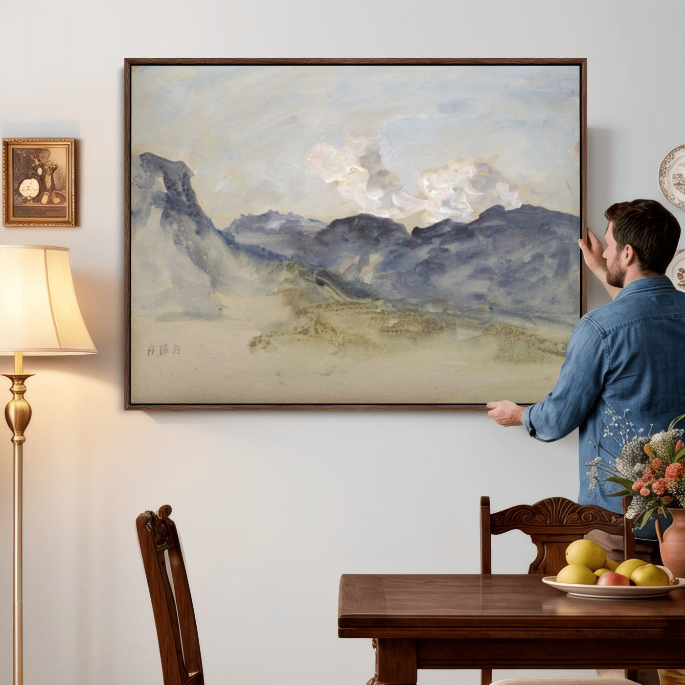 14644686-MGV-CV-36X24 - Alps Hercules Brabazon Brabazon Abstract Wall Art Canvas Print for Modern Home Decor