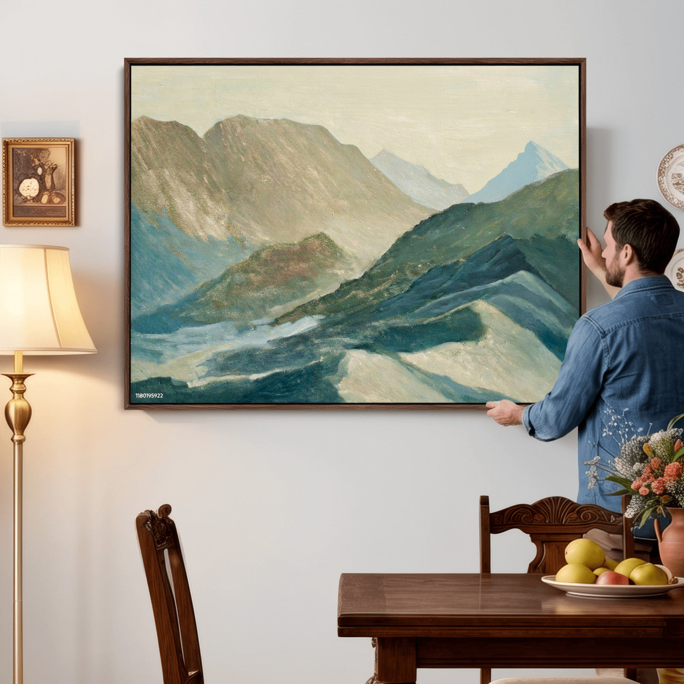 33629523-MGV-CV-36X24 - Shemelina Mountain Landscape, Mountains at Dawn Wall Art Canvas Print