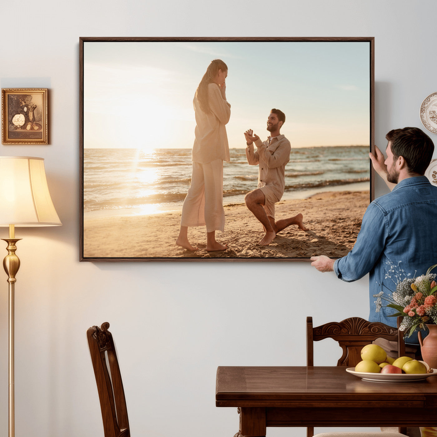 91913900-MGV-CV-36X24 - Custom Photo with Framed Canvas Wall Art Canvas Print Personalized Picture Print Framed Wall Art Digitally Printed Photo