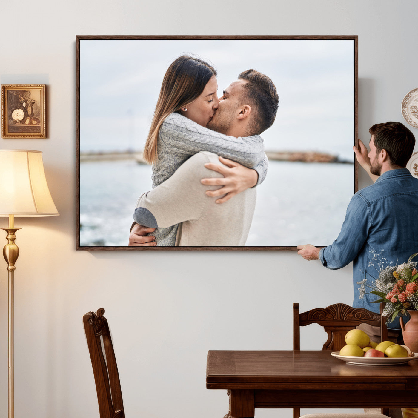 28984291-MGV-CV-36X24 - Custom Photo with Framed Canvas Wall Art Canvas Print Personalized Picture Print Framed Wall Art Digitally Printed Photo