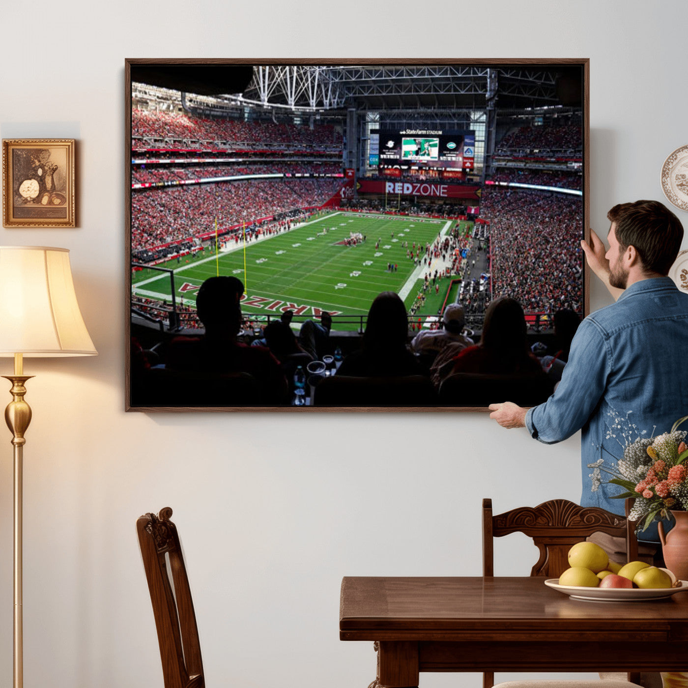 84196298-MGV-CV-36X24 - State Farm Stadium Canvas Wall Art, Arizona Cardinals Football Stadium Print, Glendale NFL Arena Photography Artwork