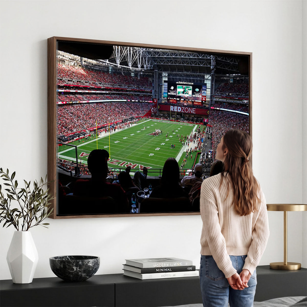 84196298-MGV-CV-36X24 - State Farm Stadium Canvas Wall Art, Arizona Cardinals Football Stadium Print, Glendale NFL Arena Photography Artwork