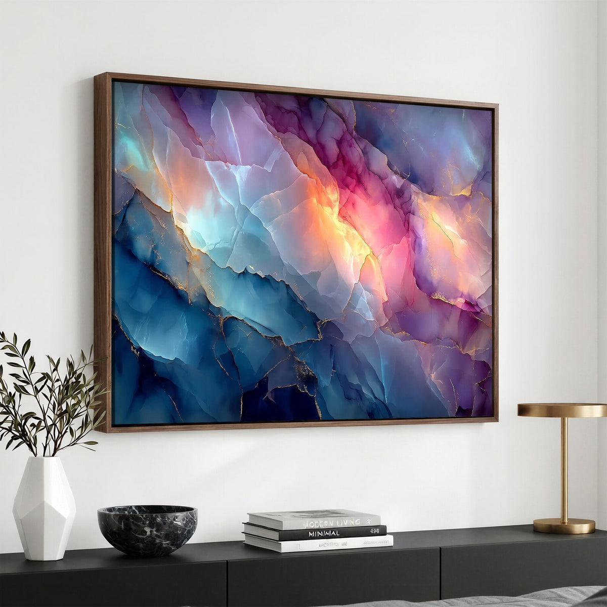 28163849-MGV-CV-36X24 - Colorful Abstract Canvas Wall Art Print, Vibrant Popup Color Art Print