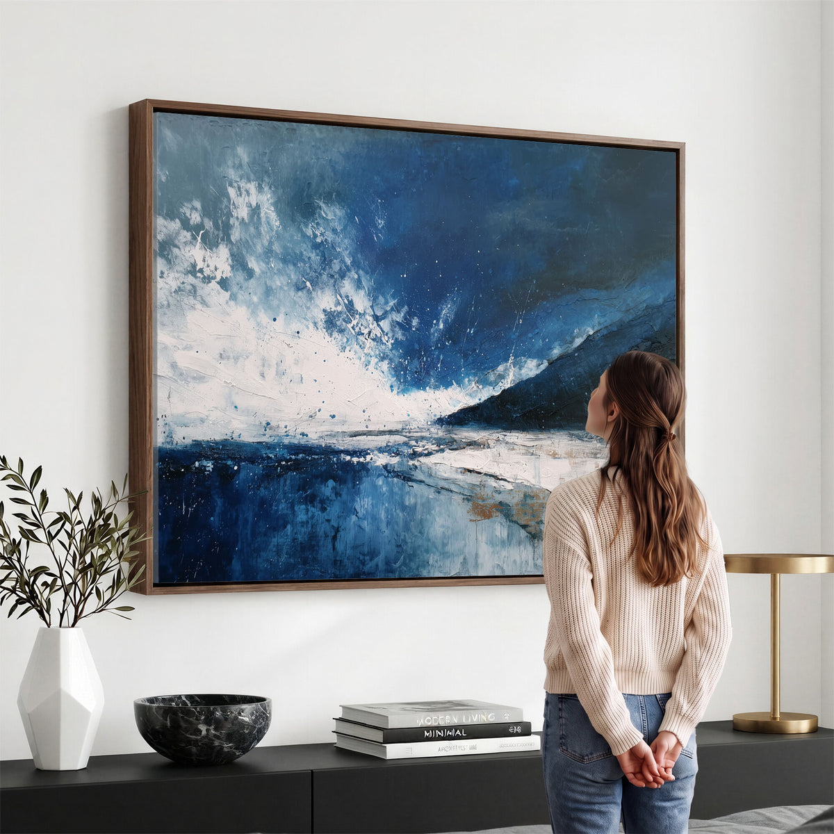 76136620-MGV-CV-36X24 - Extra Large Abstract Wall Art Canvas Print
