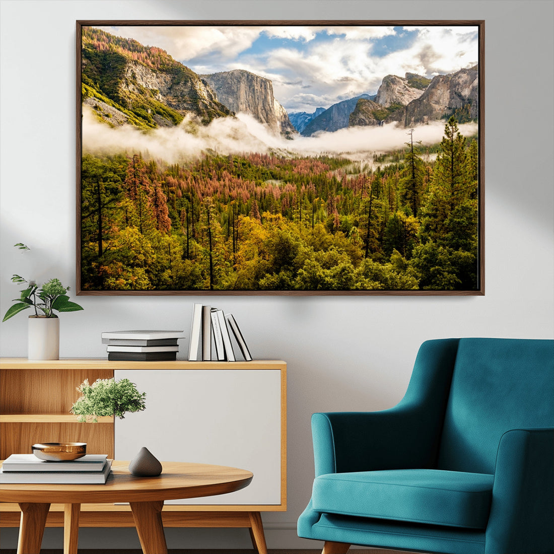 Half Dome Yosemite Canvas Wall Art | Majestic Triptych Landscape Print