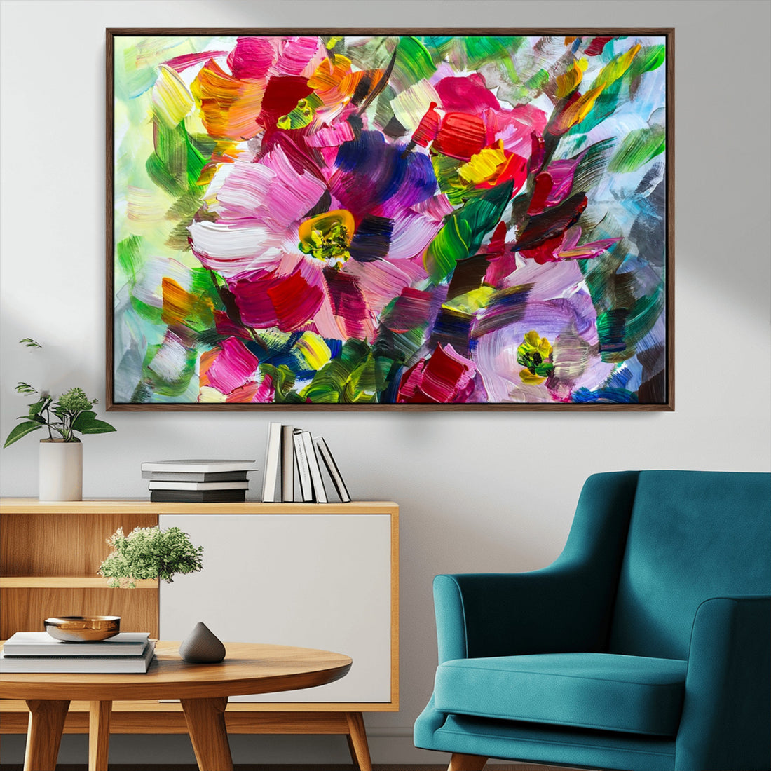 Oil Flower Abstract Canvas Print