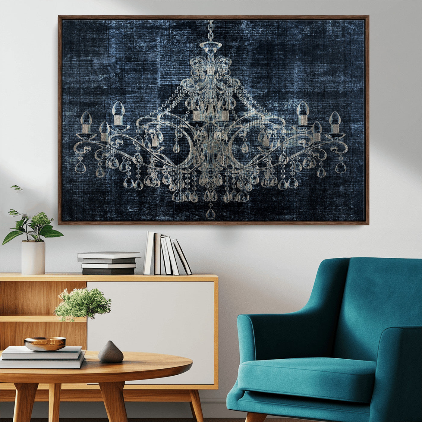 MGV-FC-36X24 - Dark Chandelier Wall Art Canvas Print