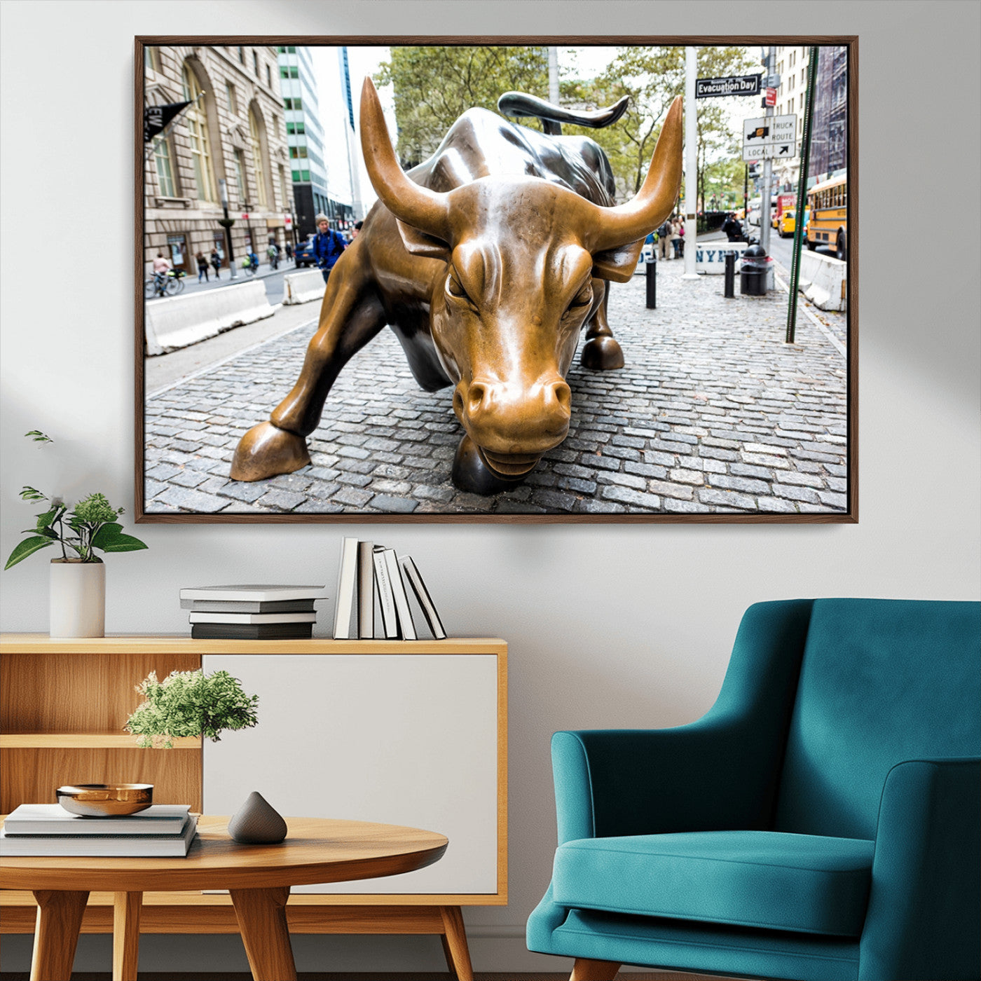 MGV-FC-36X24 - Charging Bull Wall Art Canvas Print