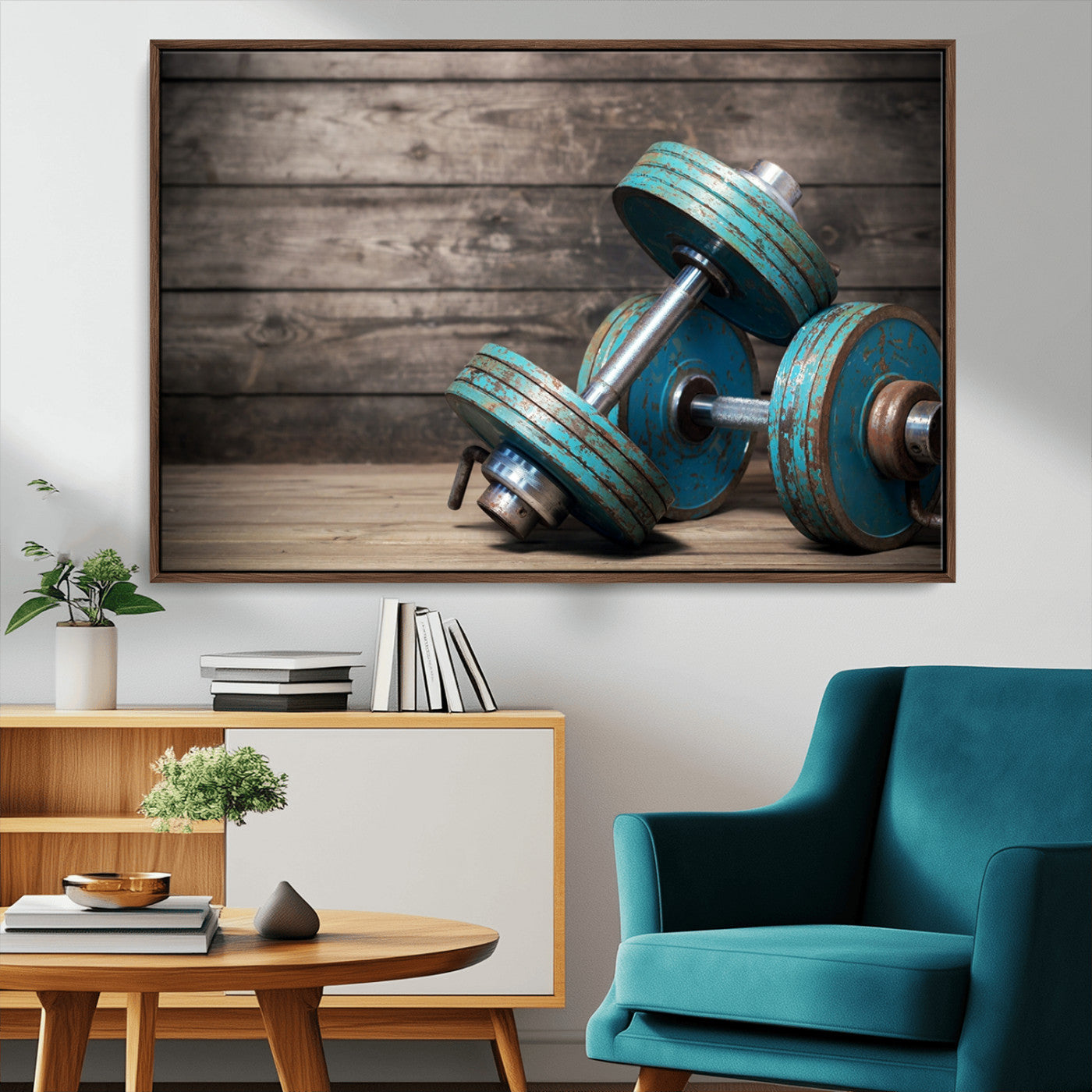 MGV-FC-36X24 - Dambell and Sport Wall Art Canvas Print