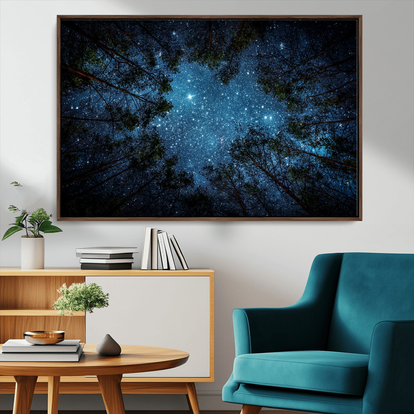 MGV-FC-36X24 - Forest and Stars Wall Art Canvas Print