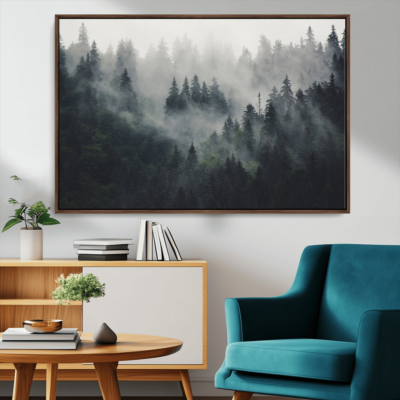 MGV-FC-36X24 - Nature Wall Decor - Serene Triptych Nature Print – Woodland Landscape Decor for Living Room or