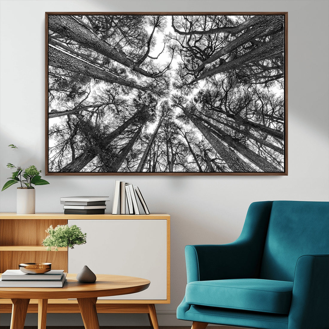 Trees Contemporary Art Canvas Print
