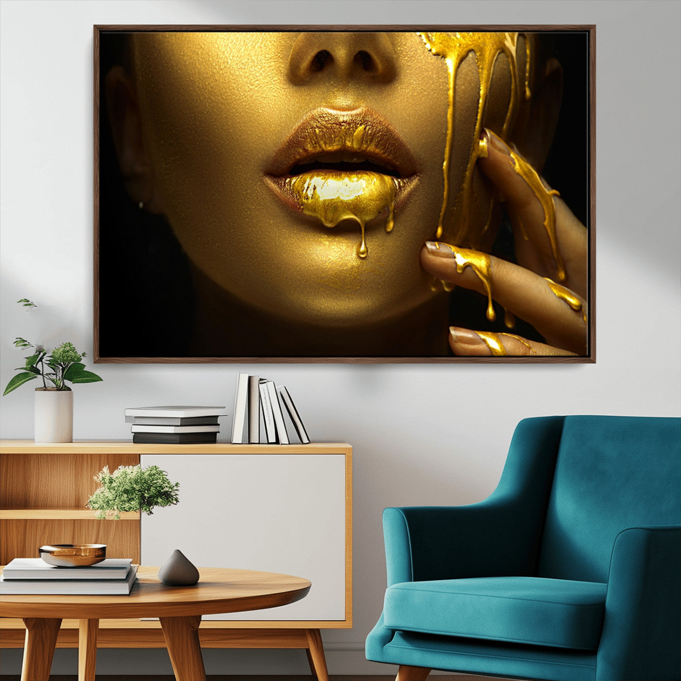 MGV-FC-36X24 - Gold and Women Wall Art Canvas Print